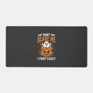 Don't Scare Me Halloween Ghost Pumpkin Design Desk Mat