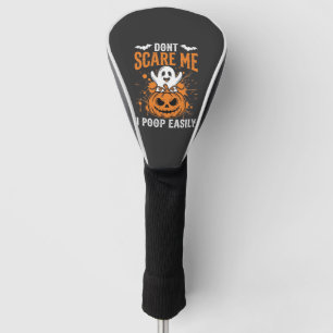 Don't Scare Me Halloween Ghost Pumpkin Design Golf Head Cover