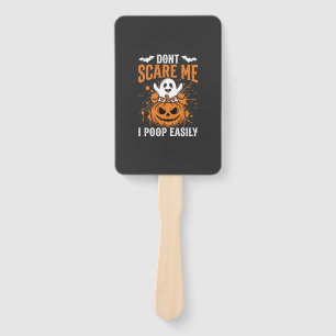Don't Scare Me Halloween Ghost Pumpkin Design Hand Fan
