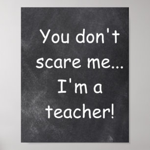 Don't Scare Teacher Chalkboard Class Decoration