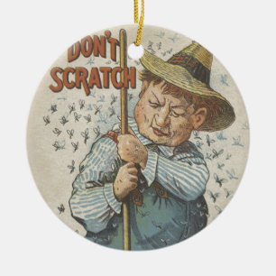 Don't Scratch Use Mentholatum Ephemera Ceramic Tree Decoration