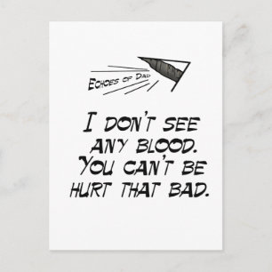 Don't see any blood postcard