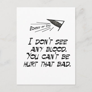 Don't see any blood postcard