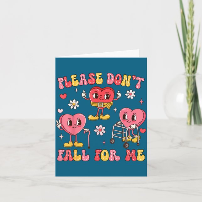 Don't Shirt Don' Fall Physical Therapy Valentine's Card (Front)