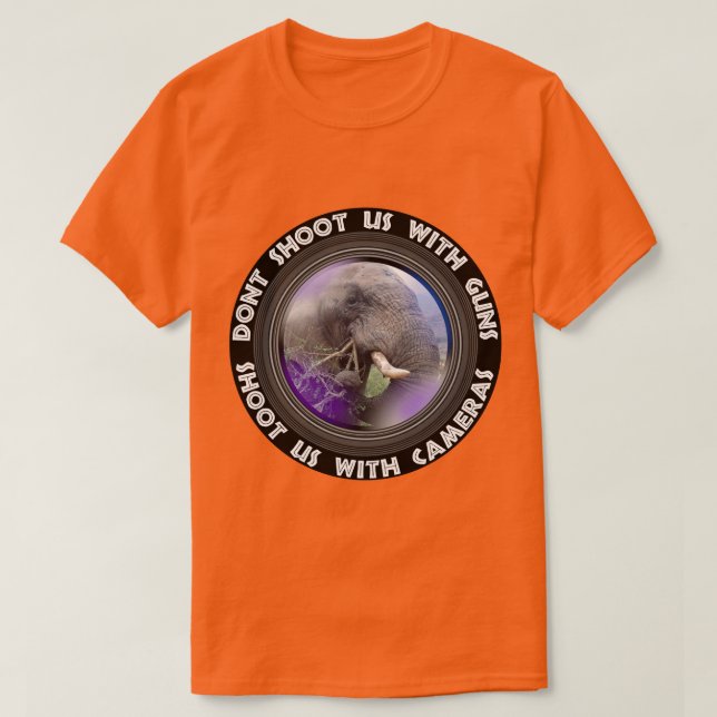 Don't Shoot Us Elephant Bull T-Shirt (Design Front)