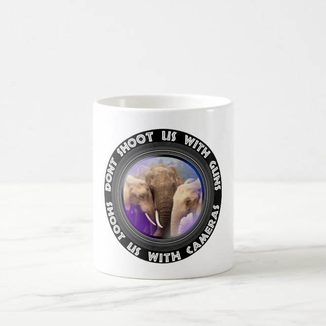 Don't Shoot Us Elephant Family Coffee Mug (Center)