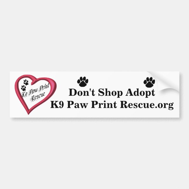 Don't Shop Adopt - Bumper Sticker (Front)