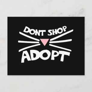 Don't shop adopt postcard