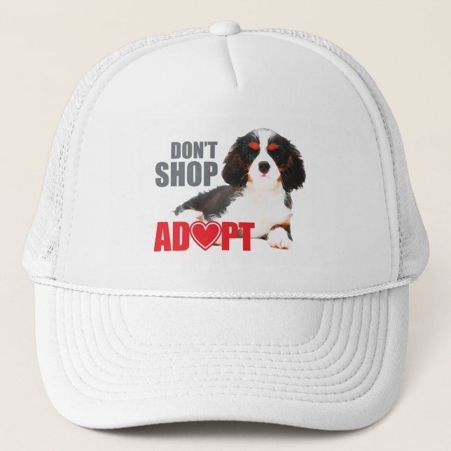 Don't shop - adopt trucker hat (Front)