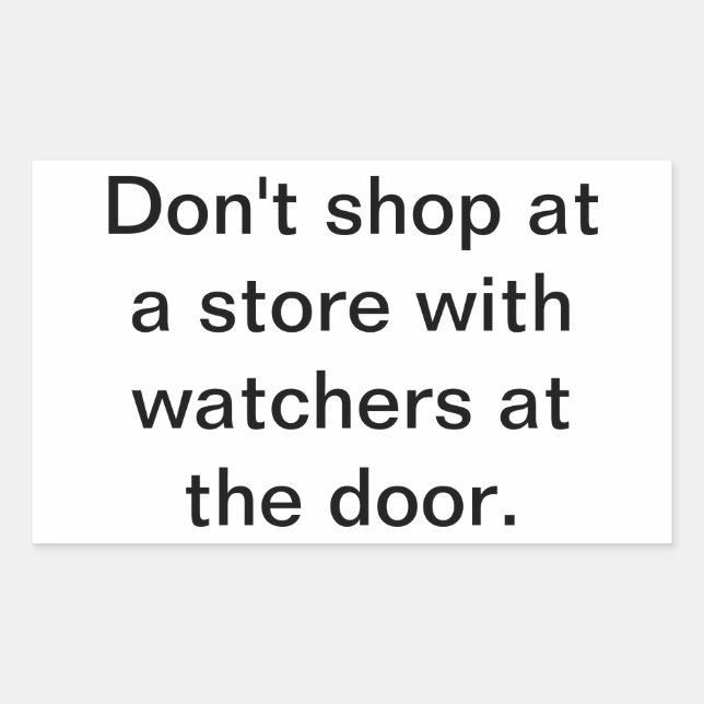 Don't Shop At Creepy Stores Hankamer Artjunkhaus Rectangular Sticker (Front)