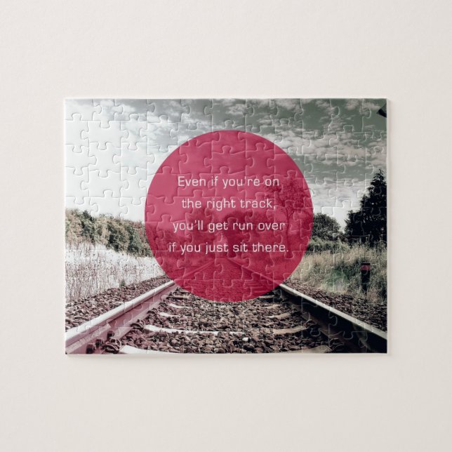 Don't sit in place | Motivational Quote Jigsaw Puzzle (Horizontal)
