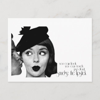 Don't Smudge the Lipstick Postcard