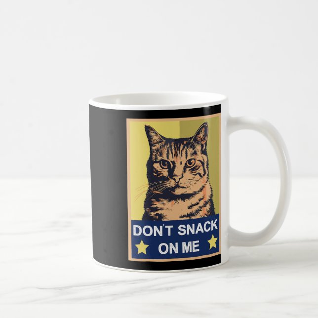 Don't Snack On Me Funny Cat 1  Coffee Mug (Right)