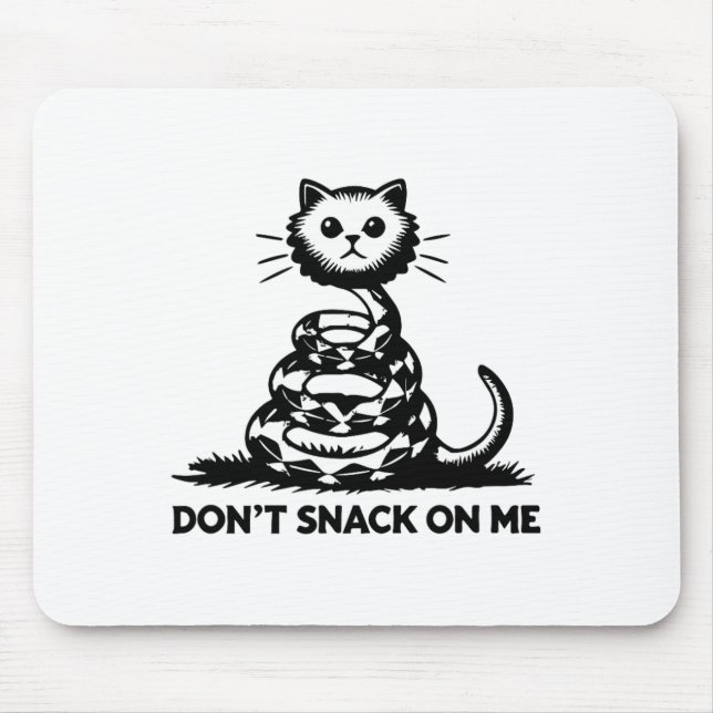 Don't Snack On Me Funny Cat 6  Mouse Mat (Front)