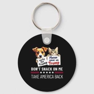 Don't Snack On Me Funny Cats Dogs Key Ring