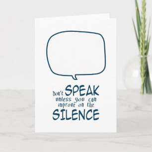 Don't Speak Card