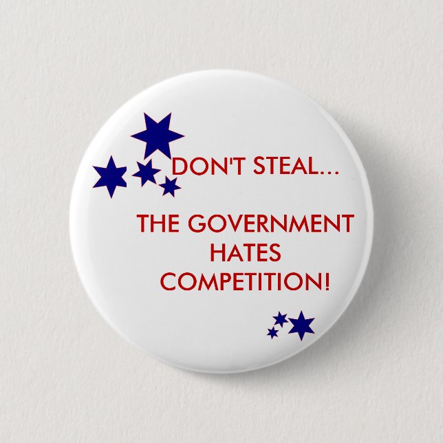 Don't Steal! 6 Cm Round Badge (Front)