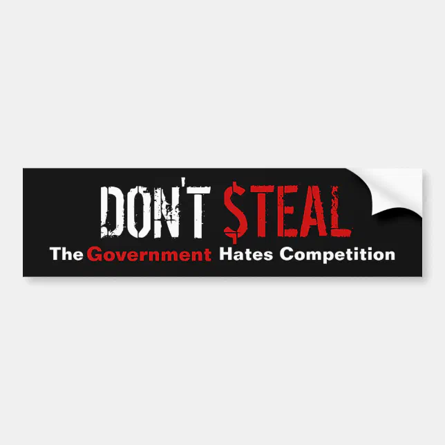 Cartello Metallico Vintage 30x20 Cm – Warning Do Not Steal The Government Hates Competition - 3
