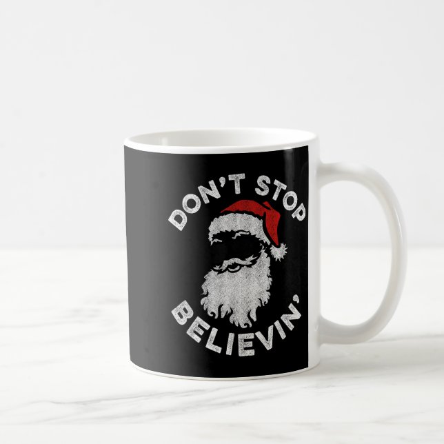 Don't Stop Believin' Cool Shades Santa  Coffee Mug (Right)