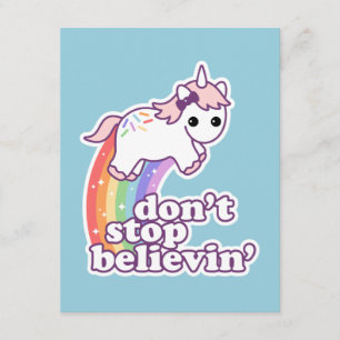 Don't Stop Believin' in Unicorns Invitation