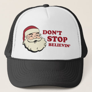 Don't Stop Believin' Santa Trucker Hat