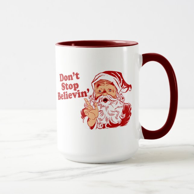 Dont Stop Believing Christmas Mug (Right)