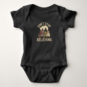 Don't Stop Believing - Funny UFO Bigfoot Baby Bodysuit
