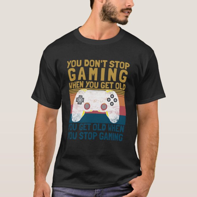don't Stop gaming funny Christmas Football Men Wom T-Shirt (Front)