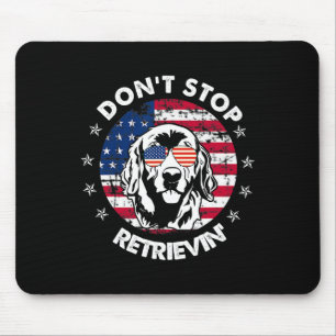 Don't Stop Retrieving Golden Retriever 4th Of July Mouse Mat
