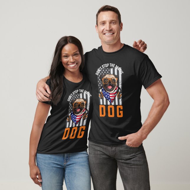 Don't stop the music dog  T-Shirt (Unisex)