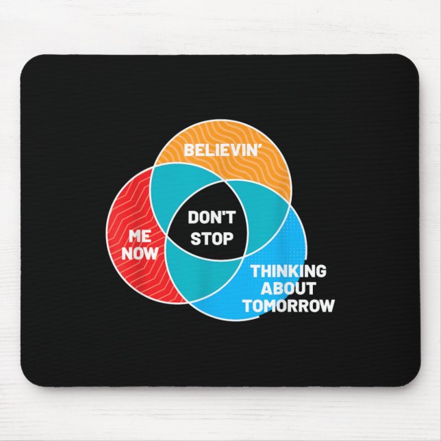 Don't Stop Venn Diagram Clic Rock  Mouse Mat (Front)