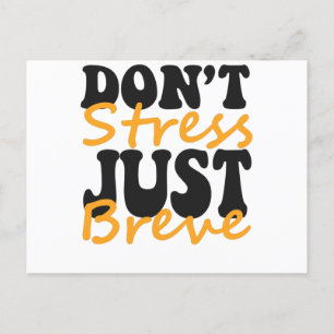 Dont Stress Just Breve Dyslexia Funny ADHD Gift Postcard