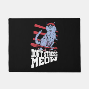 Don't Stress Meow Stress Awareness Month Doormat