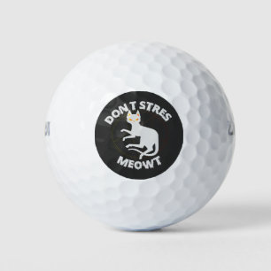 Don't Stress Meowt Funny Spooky Halloween Pet Gift Golf Balls