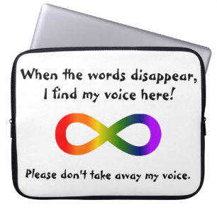 Don't Take Away My Voice Neurodiversity Laptop Sleeve