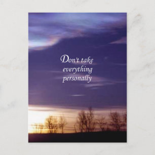 Don't Take Everything Personally Postcard