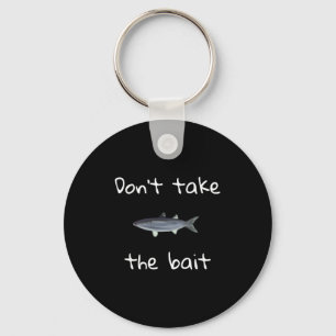 Dont Take The Bait Mullet Fish Artwork Painting Key Ring