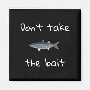 Dont Take The Bait Mullet Fish Artwork Painting  Magnet
