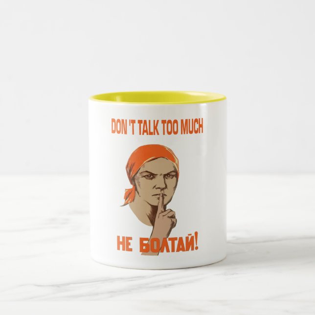 DON'T TALK SSSR Two-Tone COFFEE MUG (Center)