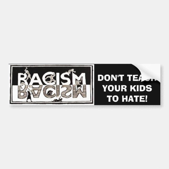 DON'T TEACH YOUR KIDS TO HATE BUMPER STICKER (Front)