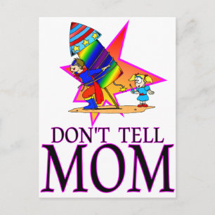 Don't tell MOM firework Postcard