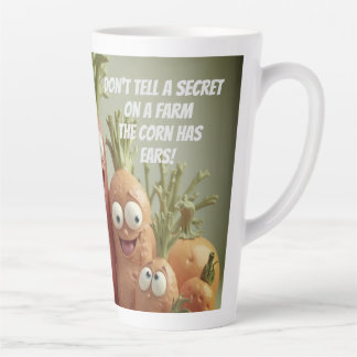 Don't tell Secrets on the Farm  Latte Mug