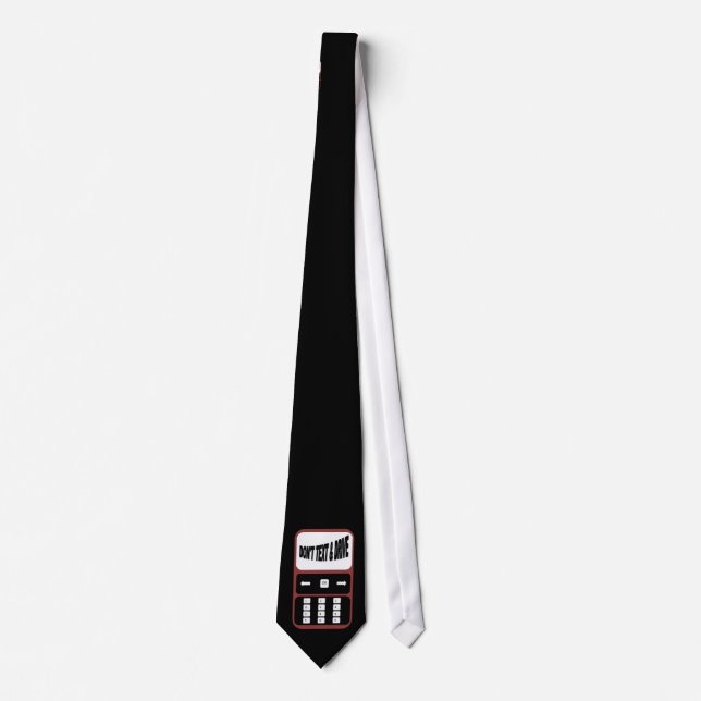 Don't text and drive cell phone mans tie (Front)