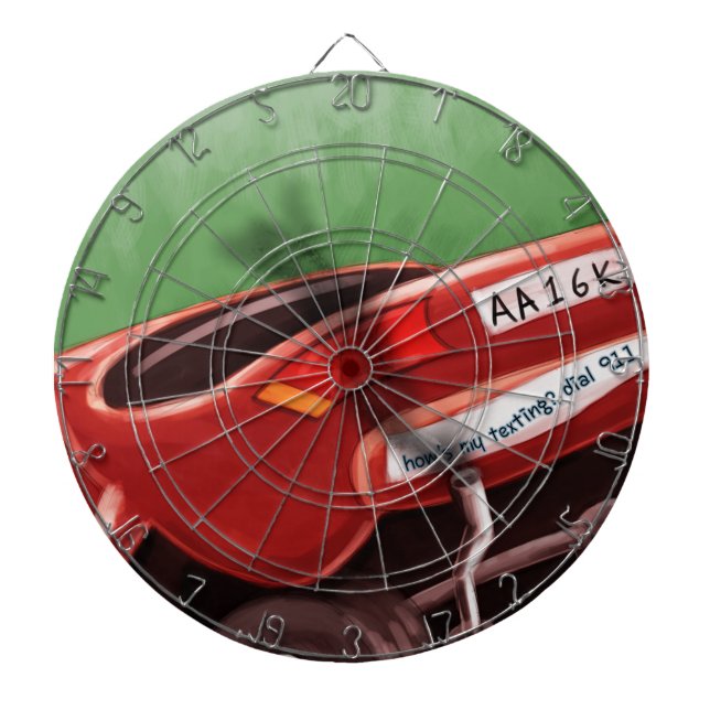 Dont Text & Drive Rick London Funny Dartboard (Front)