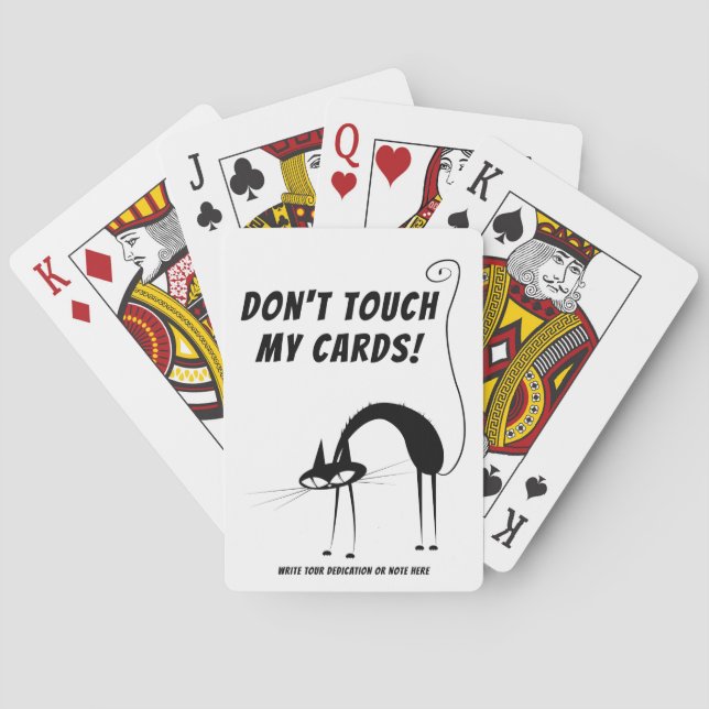 Dont Touch My Cards - Fun Cat Playing Cards Gift  (Back)