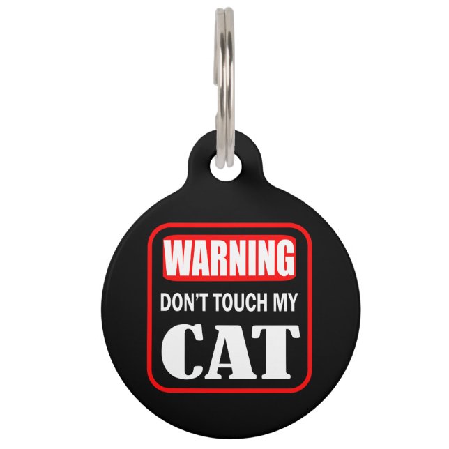 don't touch my cat pet tag (Back)