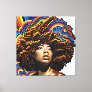 Don't Touch My Hair Black Melanin Afro Queen Crown Canvas Print