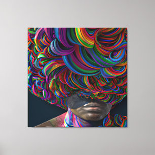 Don't Touch My Hair Black Melanin Afro Queen Crown Canvas Print