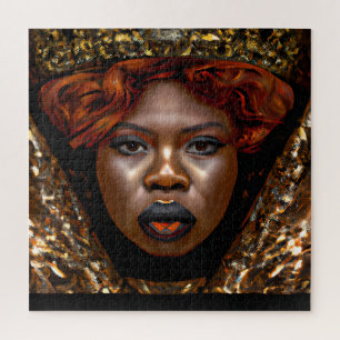 Don't Touch My Hair Black Melanin Afro Queen Crown Jigsaw Puzzle