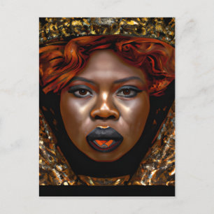 Don't Touch My Hair Black Melanin Afro Queen Crown Postcard